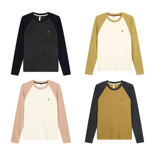 【品牌特惠】ACMEITEM爱棵米拼色抓绒长袖T恤GAG3340320G 商品图4