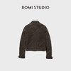 ROMISTUDIO进口羊皮革重擦色洗水复古翻领宽松皮夹克 RWCWWG5579 商品缩略图2