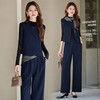 减龄百搭无袖马甲围巾上衣阔腿裤四件套HMQY8268 商品缩略图3