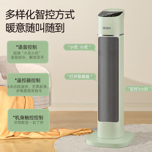 海尔（Haier）暖风机2050B语音家用取暖器节能速热电暖器低噪定时电暖气烤火炉 商品图1