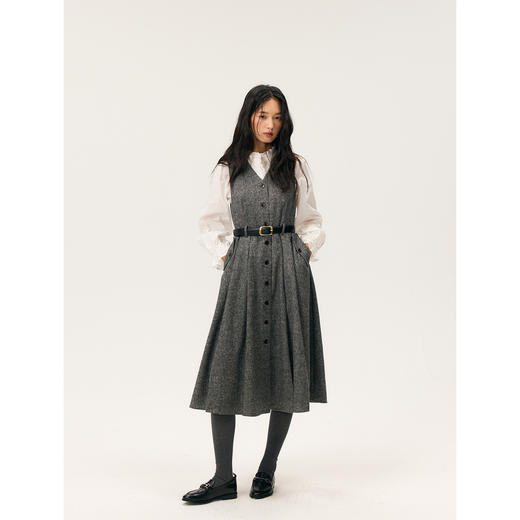 HeyDress马甲式无袖捏褶连衣裙 商品图4