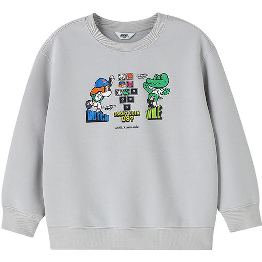 Annil联名款【Mix.Mix】男童圆领长袖卫衣秋季新款安奈儿童装EB531717 商品图5