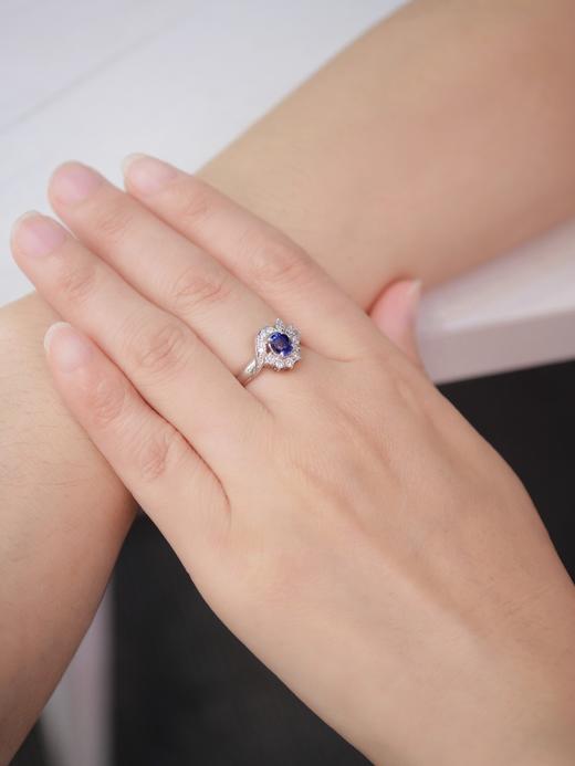 0.64ct刻面蓝宝石戒指 商品图3