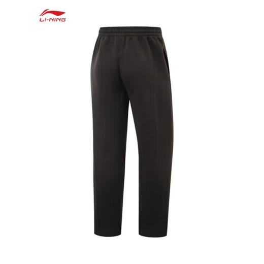 李宁男子2025春季平脚直筒宽松运动裤AKLV133-3黑巧褐 商品图1