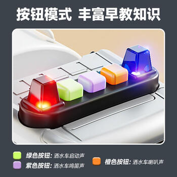 贝比童话 1：16合金洒水车可喷水开车门汽车模型男孩儿童玩具车模生日礼物 商品图0