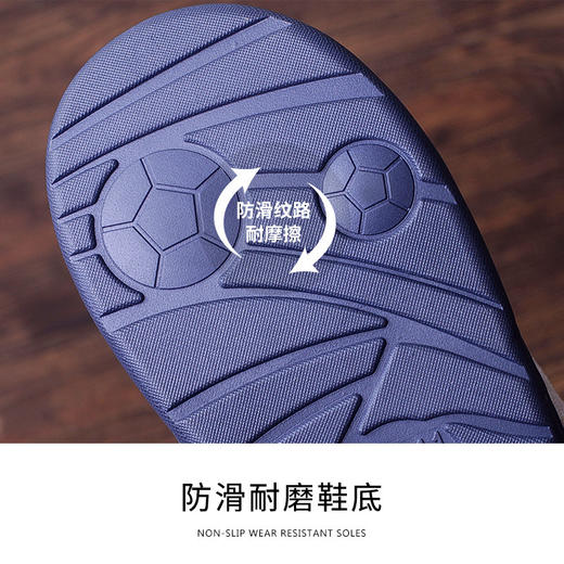 冬季【利达妮棉鞋男】防水外穿 保暖室内家居防滑 特大码50-51男士棉拖鞋  商品图2