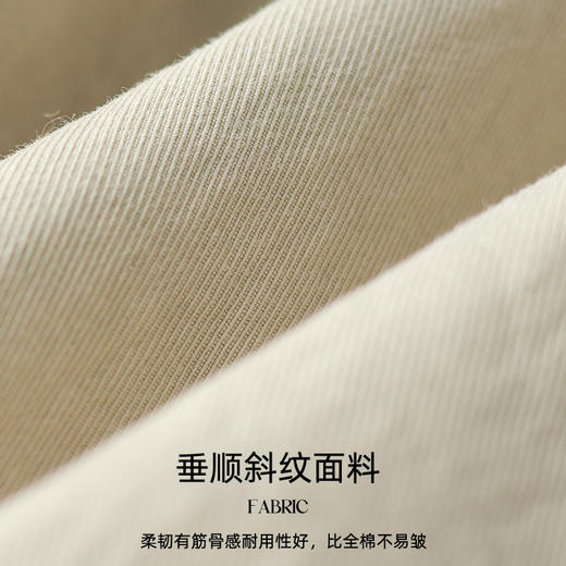 VICTORIA&VERA秋季【无皱随行】不易皱长款宽松风衣条纹袖口设计通勤气质外套 商品图4