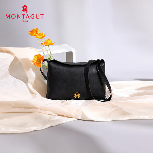 梦特娇女包女士时尚超纤腋下Hobo包百搭休闲单肩斜挎饺子包通勤包 商品图10