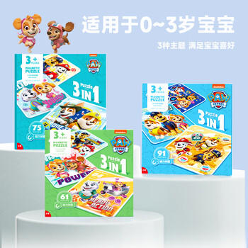 汪汪队立大功（PAW PATROL）儿童拼图玩具 汪汪队磁性拼图三折页拼图家居装饰生日礼物礼品 商品图5