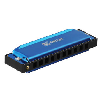 天鹅（SWAN）10孔C调布鲁斯口琴儿童成人学生教学款蓝调口琴蓝色 商品图2