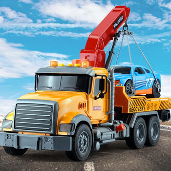 贝比童话美式环卫车按压打气儿童玩具惯性垃圾车仿真汽车男孩0-6岁生日礼 商品图8