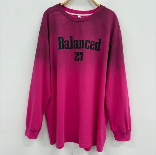 NC圆领渐变色字母图案长袖卫衣50707（红）秋季253012020321 商品图1