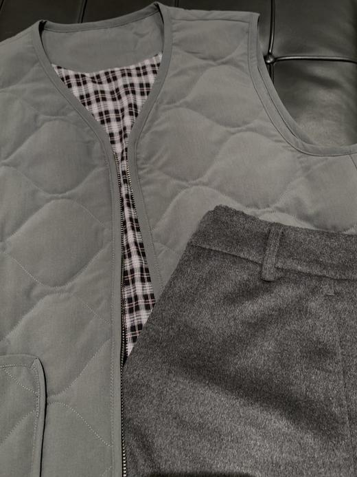 【高品质私服】【IC羊毛混纺平纹布羽绒马甲】精纺羊毛 混纺面料，精致光滑有弹性G1576-CC【无标出货 介意慎拍】 商品图7