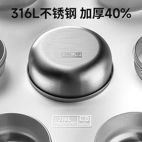 小白熊儿童餐具宝宝辅食碗婴儿碗新生儿注水保温碗不锈钢可拆卸08731