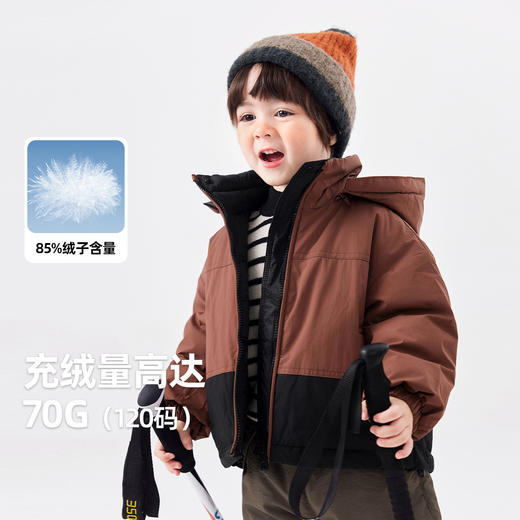 【清仓】【两面穿】嘟嘟家儿童羽绒服冬季男童衣服冬装加绒女童外套童装潮 商品图1