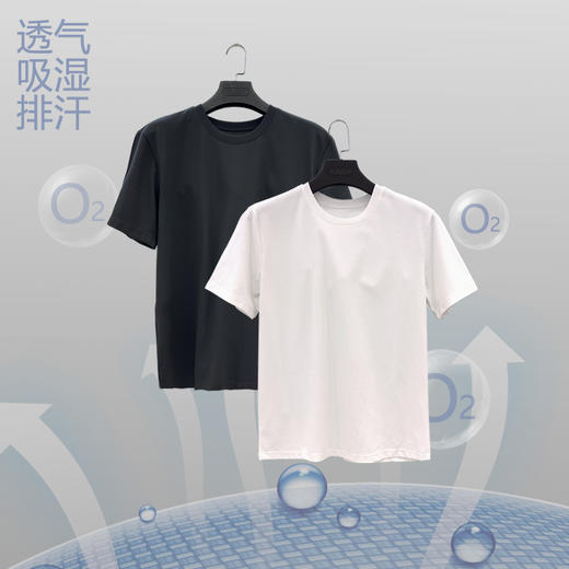 【夏季男士短袖T恤】莫代尔桑蚕丝  自然凉感  柔软舒适  长绒棉 商品图8