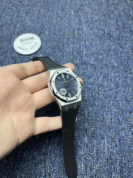 APS爱彼皇家橡树15400系列 蓝色盘 3120一体机 胶带款 男士腕表 商品图2