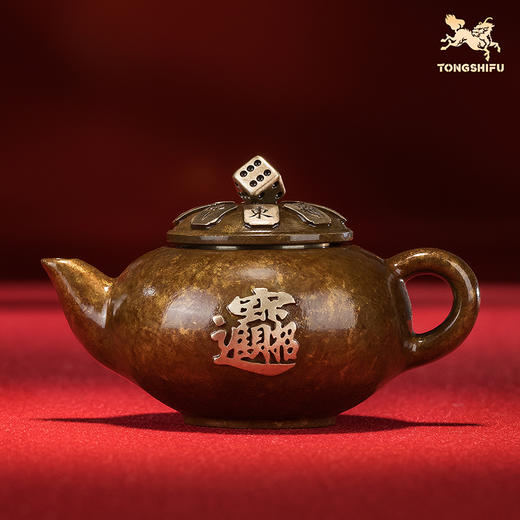 铜师傅《搓手成金》《紫气生金》把把壶解压神器 把玩件 商品图1