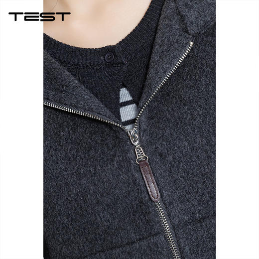 冬上新灰色连帽双面呢百搭又显活力双面呢短款外套2254060 商品图2