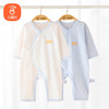 贝瑞加（Babyprints）宝宝连体衣2件装婴儿四季内衣纯棉爬服薄款哈衣柔软家居睡衣 蓝66 商品缩略图4