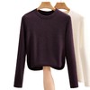 「自j」全新升级【铂金会员128/天猫169/差价41】(02726)洛诗琳双面德绒打底衫2025秋冬修身保暖外穿圆领打底上衣女 商品缩略图4