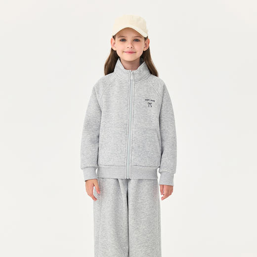 马克珍妮女童亲肤加绒立领外套2025年秋冬新款551539 商品图1