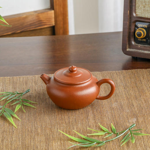 尹家骥全手工原矿朱泥大红袍汲直壶 约150cc 商品图1