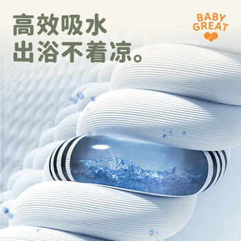 BABYGREAT婴儿浴巾儿童洗澡巾斗篷带帽子新生儿宝宝连帽包巾珊瑚绒吸水速干 商品图2