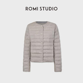 ROMISTUDIO“羊毛羽绒”老钱风90白鹅绒轻盈短款羽绒服RWCWWG6503【不翻单】