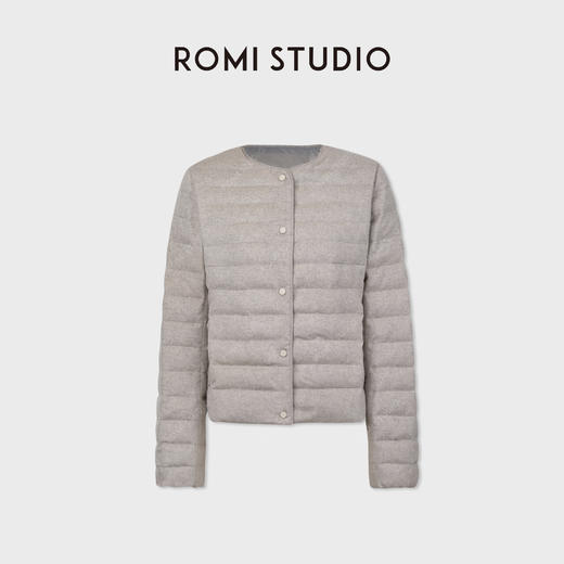 ROMISTUDIO“羊毛羽绒”老钱风90白鹅绒轻盈短款羽绒服RWCWWG6503【不翻单】 商品图0