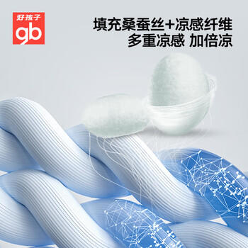 好孩子（gb）婴儿被子宝宝夏被儿童被子幼儿园被子7A抗菌蚕丝被 商品图3