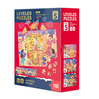 TOI进阶故事拼图儿童玩具3-6岁纸质男女孩圣诞礼物5阶巳时吉祥 商品图4