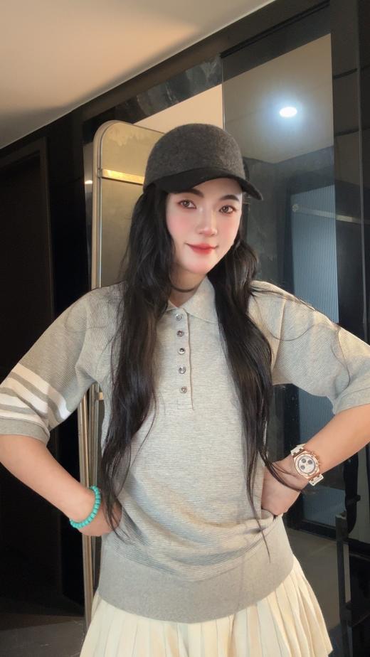 T*B经典四道杠轻奢质感POLO衫男女同款（蕾姐穿0） 商品图3