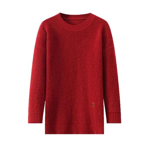 45-307-1582025冬季新款卫衣咖色毛衣短款宽松遮肚子打底衫套头上衣女针织衫 商品图4