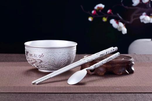 【银价实时更新，下单前需先咨询当日价格】【大师银碗银筷】非遗传承大师 监制（定制产品，一旦开始制作，请恕不退款，下单后15天左右发出） 商品图2