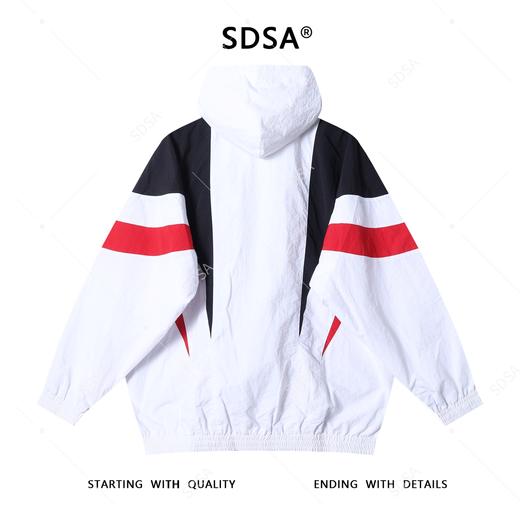W8016SDSA男士秋冬新款痞帅男装时尚工装撞色拉链连帽卫衣百搭开衫外套 商品图5