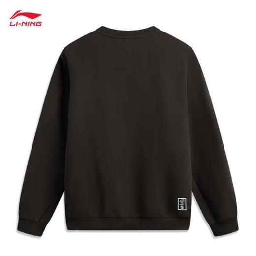 李宁男子2025套头运动卫衣AWDV031-2黑巧褐 商品图2