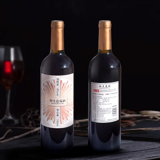 【中国非遗技艺 野生蓝莓酒 】原始酿酒技法  8度750ml 双支装 商品图0