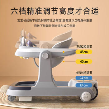 ANGI BABY婴儿学步车儿童多功能防侧翻手推车带音乐灯光宝宝学走路助步车 商品图5