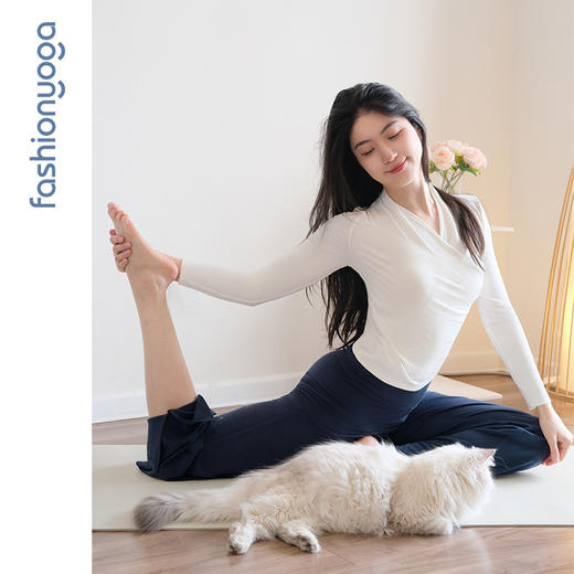 凡圣瑜伽醋酸羊毛阔腿 禅逸休闲长裤 F15957 商品图14