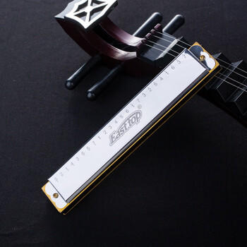 东方鼎（EAST TOP）24孔复音口琴T2401S银色盖板红色塑盒初学入门款 商品图2