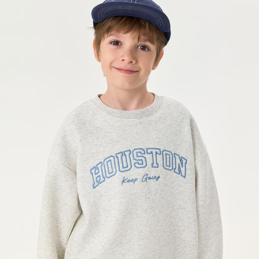 马克珍妮男童复古字母奥利绒暖卫衣2025年秋冬新款551167 商品图3