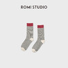 ROMI STUDIO“复古百搭”精梳棉柔韧撞色高弹袜口中筒袜 RWCWP36663 商品缩略图0