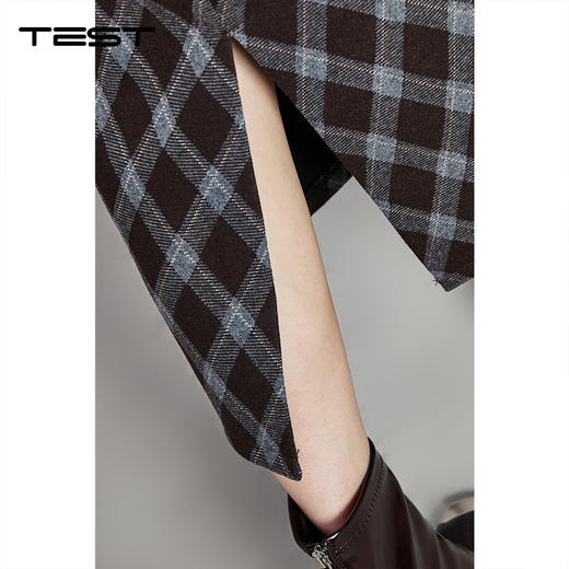 冬上新通勤穿搭高级感拉满复古格纹包臀裙3254002 商品图8