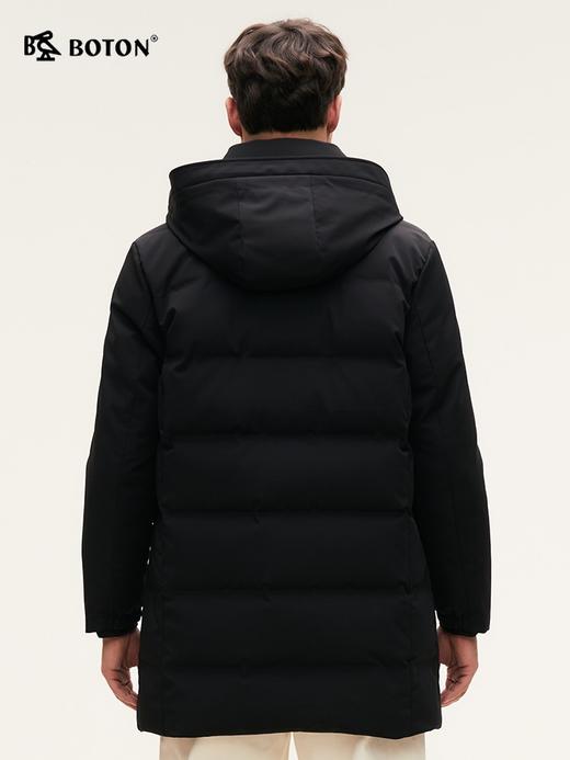 波顿男士秋冬利落保暖合身甩帽白鸭绒中长款羽绒服 MC829524 商品图3