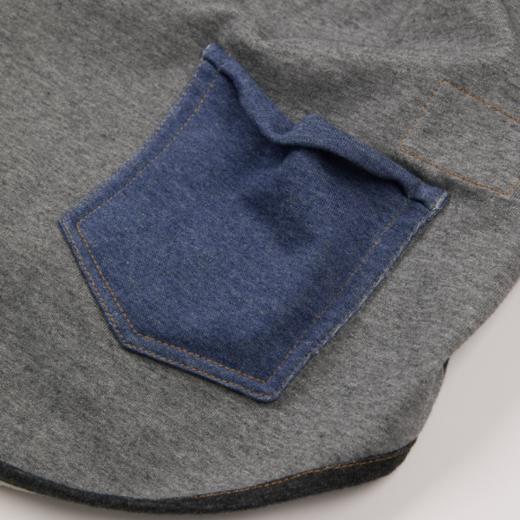 ROMI STUDIO"美式复古"色纺花纱撞色印花圆领套头卫衣 RWCASY6510 商品图5