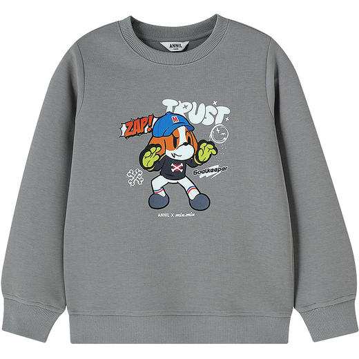 Annil联名款【Mix.Mix】男童圆领长袖卫衣秋季新款安奈儿童装EB531721 商品图5