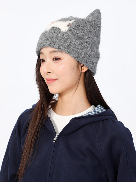 经典配色时尚小猫狗针织帽-纪念日百货门店同款165201265 商品图3