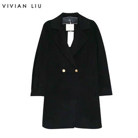 VIVIAN LIU薇薇安刘TJ2359303秋女装新款宽松西装领羊毛大衣