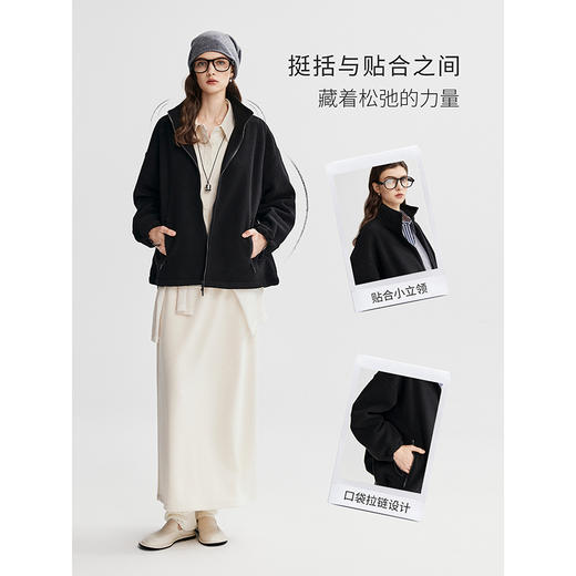 棉仓366607003-Miu系摇粒绒立领外套 商品图4